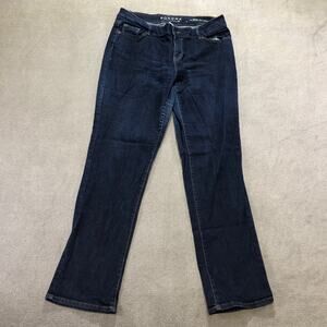 Sonoma Womens Jeans 10 Mid Rise Curvy Skinny Blue Dark Wash